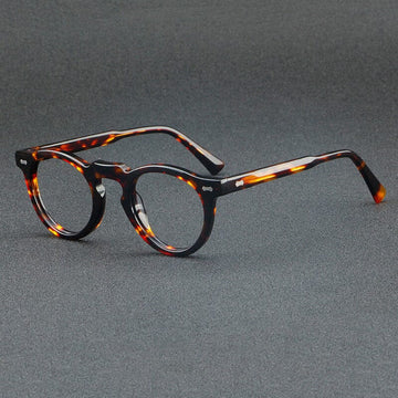 Orell Retro Acetate Glasses Frame Round Frames Southood Leopard